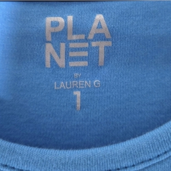 Planet Lauren G Y2K Pima Cotton Fit & Flare cerulean blue Tank Dress Sz 1 (4-8) - Picture 2 of 6